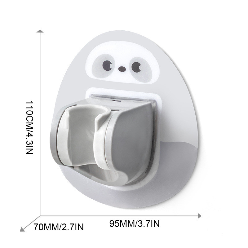 Αυτοκόλλητο στήριγμα ντους Cartoon Ρυθμιζόμενο στήριγμα ντους χωρίς διάτρηση Κλίση προς τα πάνω και προς τα κάτω για μπάνιο