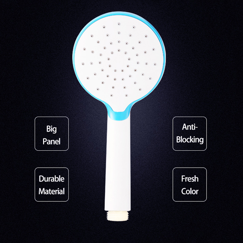 ZhangJi Πολύχρωμα Rain Hand Hand Shower Classic Design Μεγάλο πάνελ Sparge ABS Αξεσουάρ μπάνιου Κεφαλή ντους