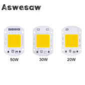 Aswesaw LED-es COB lámpa gyöngy 20W 30W 50W AC 220V IP65 Smart No Need Driver Barkácsolás Flood Light Led Bulb Spotlight Kültéri Chip lámpa