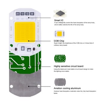 Aswesaw λάμπα LED COB Bead 20W 30W 50W AC 220V IP65 Smart No Need Driver DIY Flood Light Led Bulb Spotlight Outdoor Chip Lamp