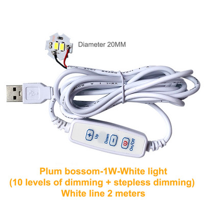 DC 5V szabályozható LED Chips 5730 SMD LED lámpa DIY Fény Állítható LED Izzó USB Dimmer Tanulási Működő Újratölthető Lámpa