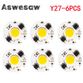6PSC LED 3W 5W 7W 9W 10w 12w COB chip lámpa 220V intelligens IC Nincs szükség illesztőprogram LED-es izzó az árvízhez Hideg fehér Meleg fehér