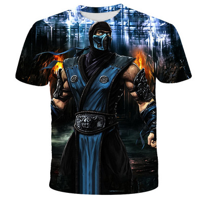 Летни тениски 3D Print Game Mortal Kombat Детска тениска Модна ежедневна тениска с карикатури С кръгло деколте Момче Момиче Детски дрехи