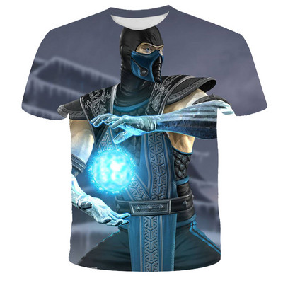 Летни тениски 3D Print Game Mortal Kombat Детска тениска Модна ежедневна тениска с карикатури С кръгло деколте Момче Момиче Детски дрехи