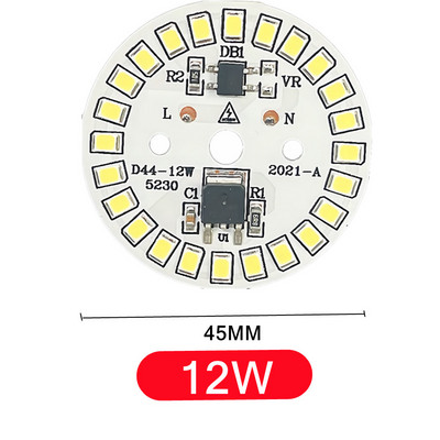 LED Chip 3W 5W 7W 9W 12W Nincs szükség meghajtóra AC 220V-240V SMD 2835 Hideg meleg fehér kerek lámpagyöngyök spotlámpa izzóhoz