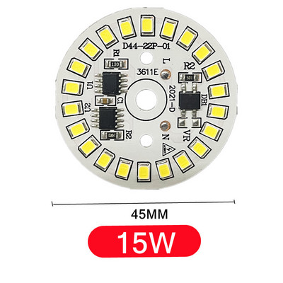 LED Chip 3W 5W 7W 9W 12W Nincs szükség meghajtóra AC 220V-240V SMD 2835 Hideg meleg fehér kerek lámpagyöngyök spotlámpa izzóhoz