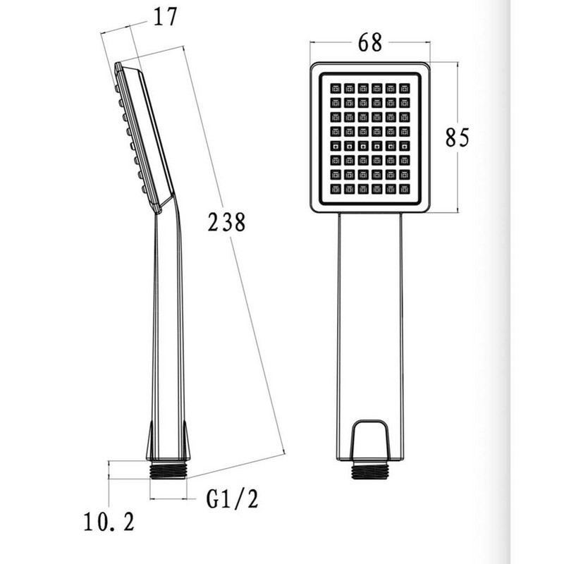 SHUIELIN Εξοικονόμηση νερού υπό πίεση ABS Τετράγωνη κεφαλή ντους Μπάνιο ντους Ψεκαστήρας χεριών κεφαλής ντους Ενισχυτής νερού ψεκασμού