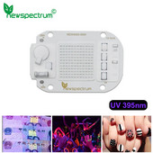 UV 395nm Led Chip COB dióda 50W 30W 20W DOB modul Ultraibolya térhálósodású fémdetektor kvarc fekete fény baktériumölő fertőtlenítés