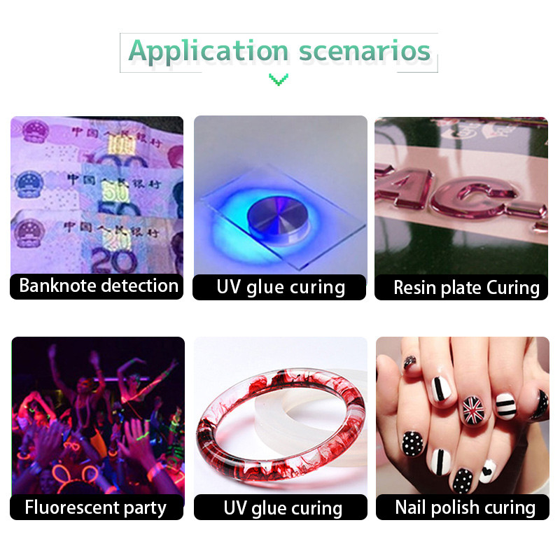 UV 395nm Led Chip COB Diode 50W 30W 20W DOB Module Ultraviolet Cure Metal Detector Quartz Black Light Μικροβιοκτόνος Απολύμανση