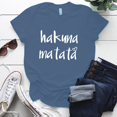 Seeyoushy Hakuna Matata 2023 nyár, új divat Crewneck női póló 90-es évek Vintage alkalmi női felsőruházat nőknek