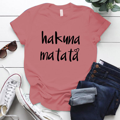 Seeyoushy Hakuna Matata 2023 nyár, új divat Crewneck női póló 90-es évek Vintage alkalmi női felsőruházat nőknek
