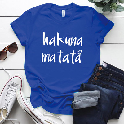 Seeyoushy Hakuna Matata 2023 nyár, új divat Crewneck női póló 90-es évek Vintage alkalmi női felsőruházat nőknek