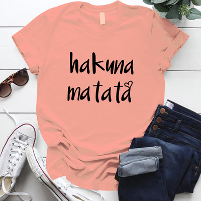 Seeyoushy Hakuna Matata 2023 nyár, új divat Crewneck női póló 90-es évek Vintage alkalmi női felsőruházat nőknek