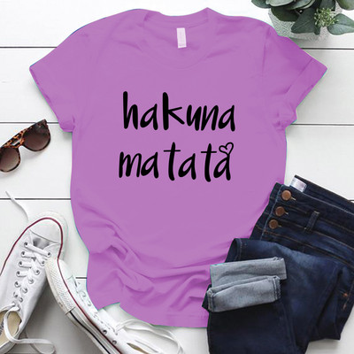 Seeyoushy Hakuna Matata 2023 nyár, új divat Crewneck női póló 90-es évek Vintage alkalmi női felsőruházat nőknek