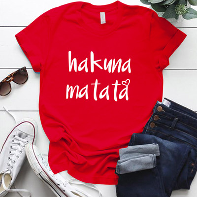 Seeyoushy Hakuna Matata 2023 nyár, új divat Crewneck női póló 90-es évek Vintage alkalmi női felsőruházat nőknek