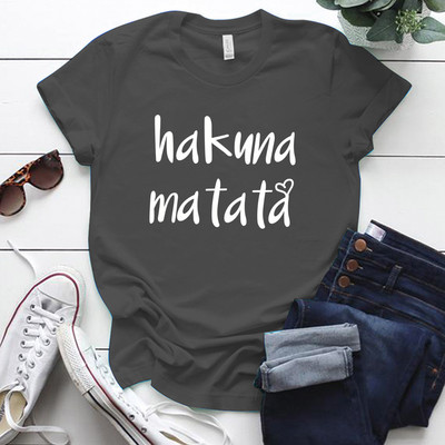 Seeyoushy Hakuna Matata 2023 nyár, új divat Crewneck női póló 90-es évek Vintage alkalmi női felsőruházat nőknek