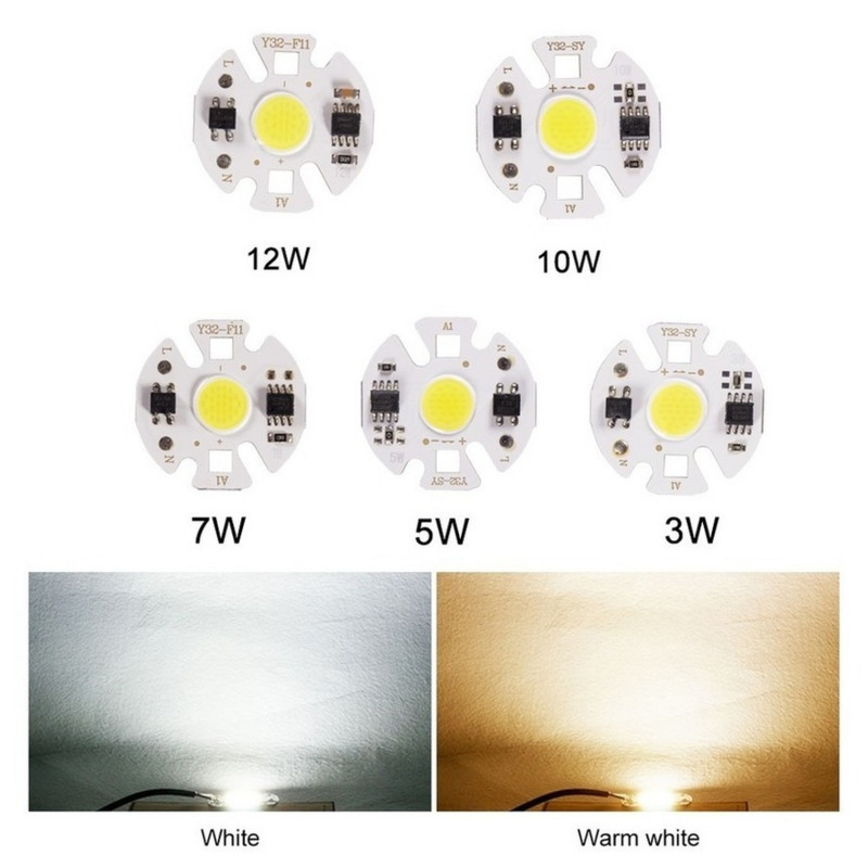 LED Y32 COB Chip Lamp Matrix AC 220V 3W 5W 7W 9W 12W For Floodlight Spotlight No Need Drive Projector Bulb beads