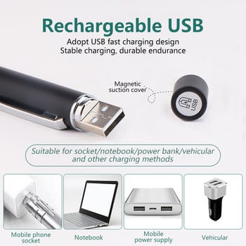 Мини USB акумулаторна медицинска писалка Мини фенерче за кърмачки Акумулаторна медицинска удобна писалка светлина с мащаб