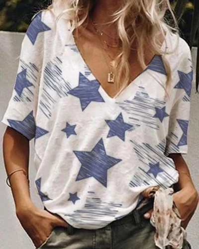 Fashion Love női póló V-nyakú, rövid ujjú női ruhák nyári alkalmi felső póló bő, nagyméretű póló lányoknak pulóver
