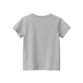 1-9T Детска тениска за момче Бебешки дрехи за малки деца Лятна памучна тениска с къс ръкав Детска тениска с футболен принт Свободно горно облекло