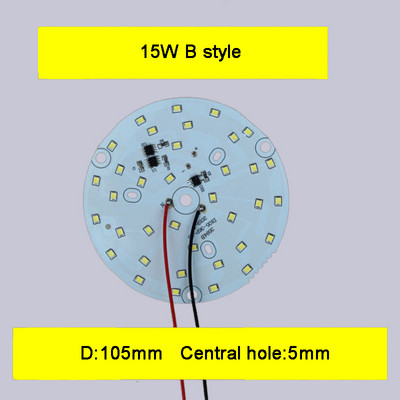 Bemeneti AC 220V illesztőprogram nélküli SMD led Chip 3W 5W 6W 7W 9W 12W 15W 18W fehér alumínium NYÁK alappal
