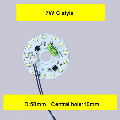 Bemeneti AC 220V illesztőprogram nélküli SMD led Chip 3W 5W 6W 7W 9W 12W 15W 18W fehér alumínium NYÁK alappal