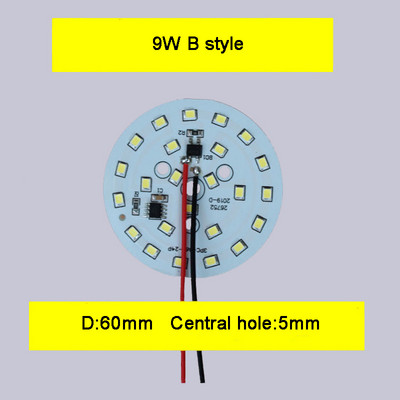Bemeneti AC 220V illesztőprogram nélküli SMD led Chip 3W 5W 6W 7W 9W 12W 15W 18W fehér alumínium NYÁK alappal