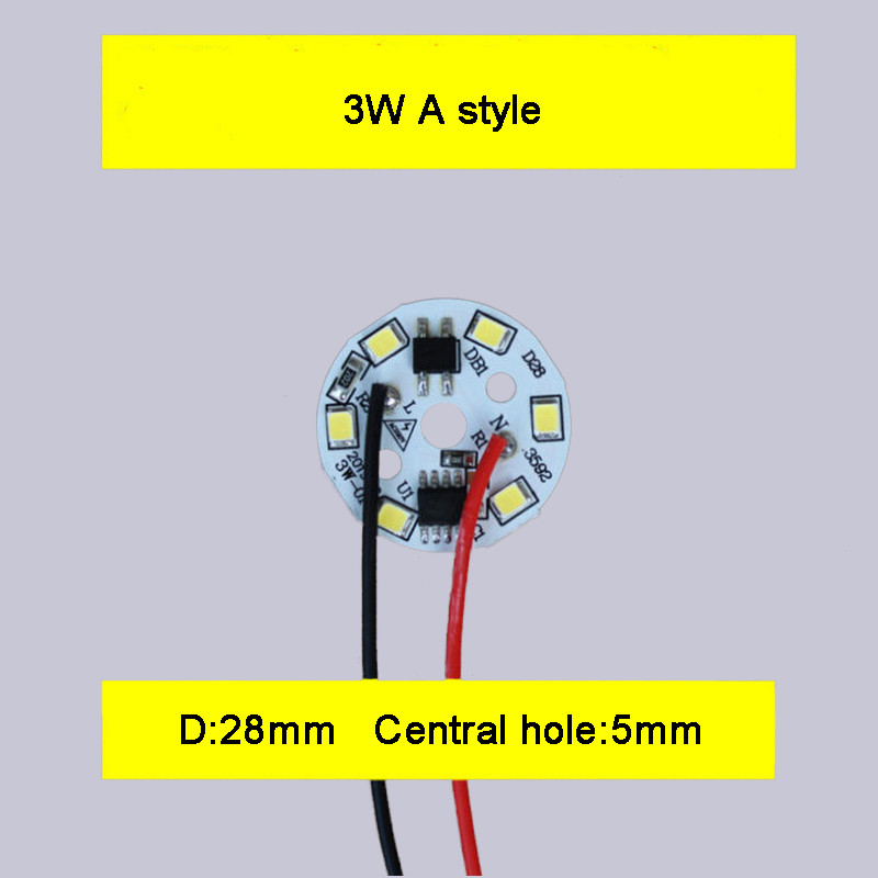 Είσοδος AC 220V Driver Free SMD Chip led 3W 5W 6W 7W 9W 12W 15W 18W Λευκό με βάση Pcb αλουμινίου