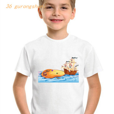 gyerek vicces póló fiúknak pólók koponya Pirate Ship grafika gyerek póló fiú pólók nyári felsők lányoknak ingek gyerekruhák