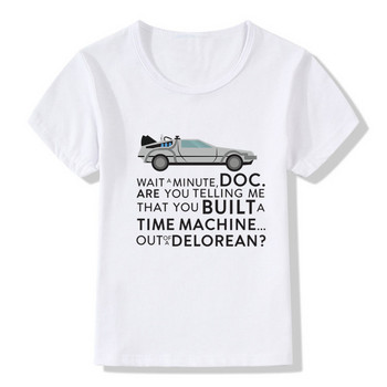 Επιστροφή στο μέλλον DMC Delorean Print Boys T-shirts Καλοκαιρινή μόδα Cool Παιδικό T-shirt Παιδικά Βρεφικά ρούχα Παιδικά μπλουζάκια