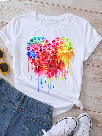 Új divatos női póló Kutyaszerető póló Never Walk Alone Nyomtatott felsők Női rövid ujjú pólók Love Dog Woman Tops póló