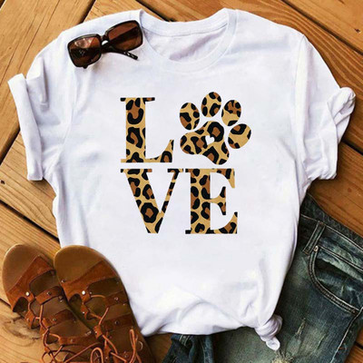 Peace Love Dogs Nyomtatott Női póló Divatos Vintage Grafikus nyomdai póló Vicces póló Harajuku nyári póló Női felsők