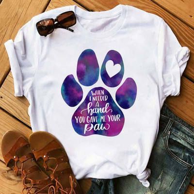 Peace Love Dogs Nyomtatott Női póló Divatos Vintage Grafikus nyomdai póló Vicces póló Harajuku nyári póló Női felsők