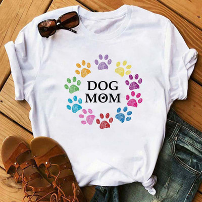Peace Love Dogs Nyomtatott Női póló Divatos Vintage Grafikus nyomdai póló Vicces póló Harajuku nyári póló Női felsők