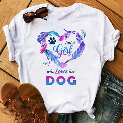 Peace Love Dogs Nyomtatott Női póló Divatos Vintage Grafikus nyomdai póló Vicces póló Harajuku nyári póló Női felsők