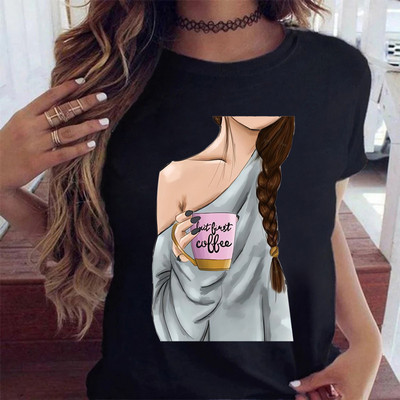 Maycaur Fashion Virágos női póló 90-es évek Lány Nő Harajuku Kawaii póló Grafikus aranyos rajzfilm póló Koreai felső póló női