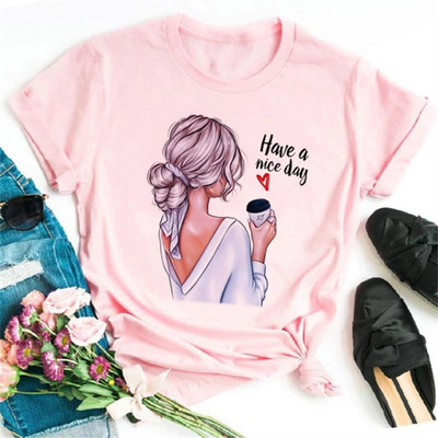 Maycaur Fashion Virágos női póló 90-es évek Lány Nő Harajuku Kawaii póló Grafikus aranyos rajzfilm póló Koreai felső póló női