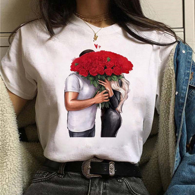 Maycaur Fashion Virágos női póló 90-es évek Lány Nő Harajuku Kawaii póló Grafikus aranyos rajzfilm póló Koreai felső póló női