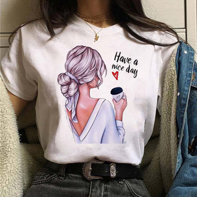 Maycaur Fashion Virágos női póló 90-es évek Lány Nő Harajuku Kawaii póló Grafikus aranyos rajzfilm póló Koreai felső póló női
