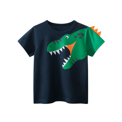 3D rajzfilm állatmintás póló fiúknak lányoknak nyári pamut póló dinoszaurusz cápamintás ruhák 2-10 éves korig gyerekek felsők pólók ruházat