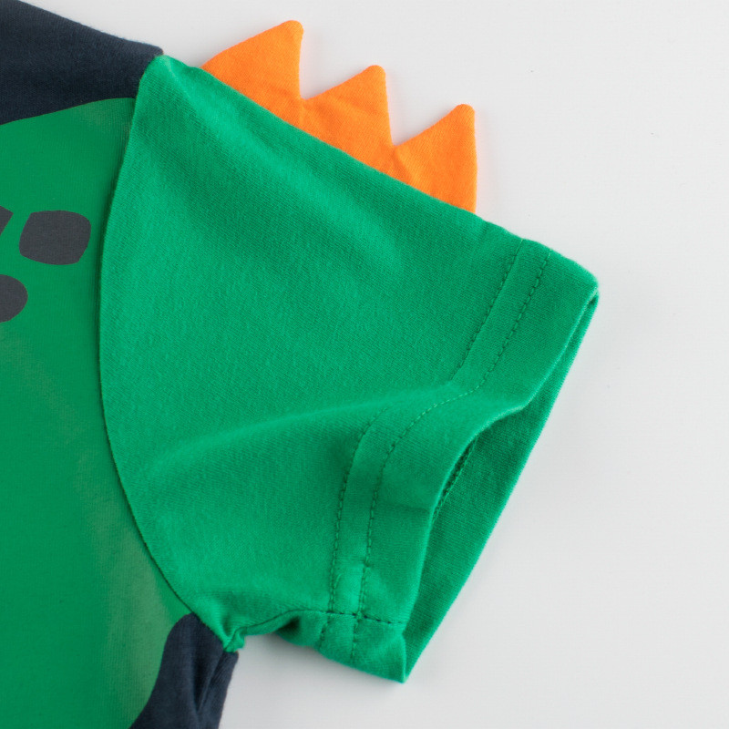 3D koomiksite T-särk Loomade T-särk poistele Tüdrukutele Suvine Puuvillane Tee-Dinosaur Shark Prints Riided 2–10-aastased Lapsed Topid T-särgid Rõivad