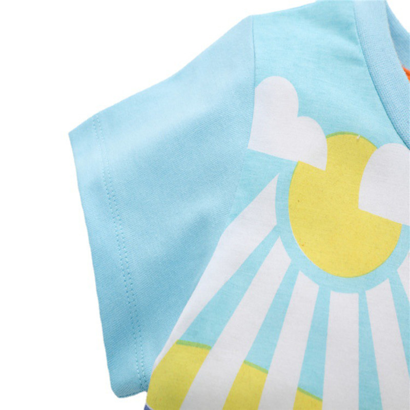 TUONXYE Vasaras zēnu T-krekli ar īsām piedurknēm Topi Apģērbi Saules Zivs Vaļa Raksts Bērnu Apģērbi Kokvilnas apģērbs bērniem 2–8 gadi