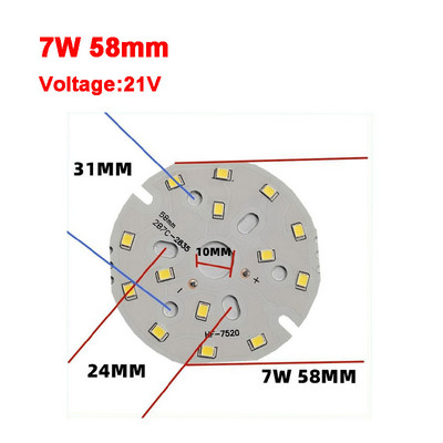 2835 SMD Led Chip 3W - 50W 32mm - 113mm Lámpa Fénytábla Izzó, Kerek Fényforrás