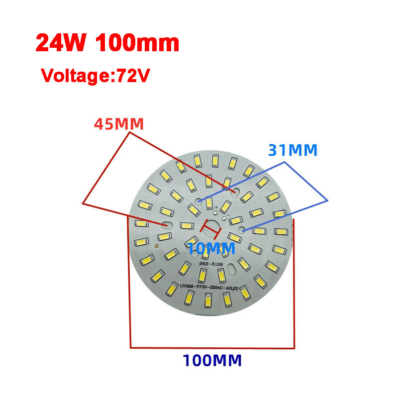2835 SMD Led Chip 3W - 50W 32mm - 113mm lempos šviesos plokštės lemputė apvalus šviesos šaltinis