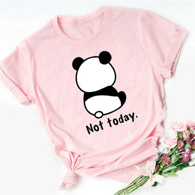 Új trend női póló Aranyos Panda Grafikus nyomtatott női póló Alkalmi harajuku rövid ujjú Kawaii női pólók