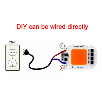 LED COB Chip Grow Light Lamp Пълен спектър 230V 110V 20W 30W 50W Направи си сам за осветление за отглеждане на разсад на закрито и за растеж на цветя