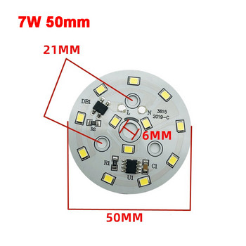 AC 220V без драйвер 2835 SMD LED чип 3W - 18W 28mm - 120mm Лампа Светлинна платка Крушка Кръгъл източник на светлина