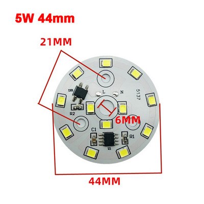 AC 220V Driver-mentes 2835 SMD Led Chip 3W - 18W 28mm - 120mm Lámpa Light Board Izzó Kerek Fényforrás