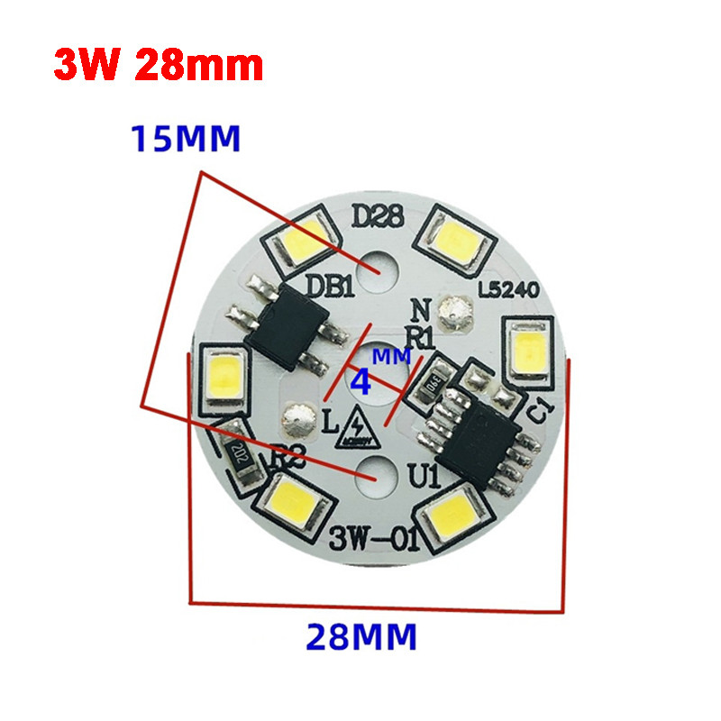AC 220V без драйвер 2835 SMD LED чип 3W - 18W 28mm - 120mm Лампа Светлинна платка Крушка Кръгъл източник на светлина