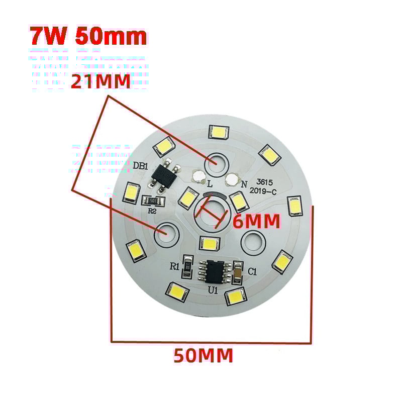 AC 220V без драйвер 2835 SMD LED чип 3W - 18W 28mm - 120mm Лампа Светлинна платка Крушка Кръгъл източник на светлина